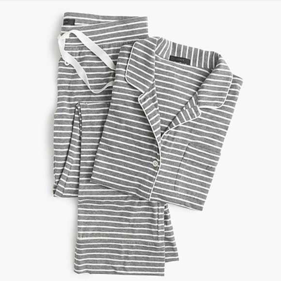 J. Crew Other - J.Crew M Dreamy Pajamas in Gray Stripe EUC